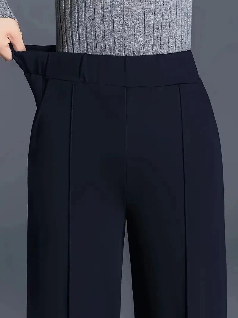 Classic Fit Straight Leg Trousers for Women Ladies' Commuter Work Pants Comfortable Professional Office Leggings