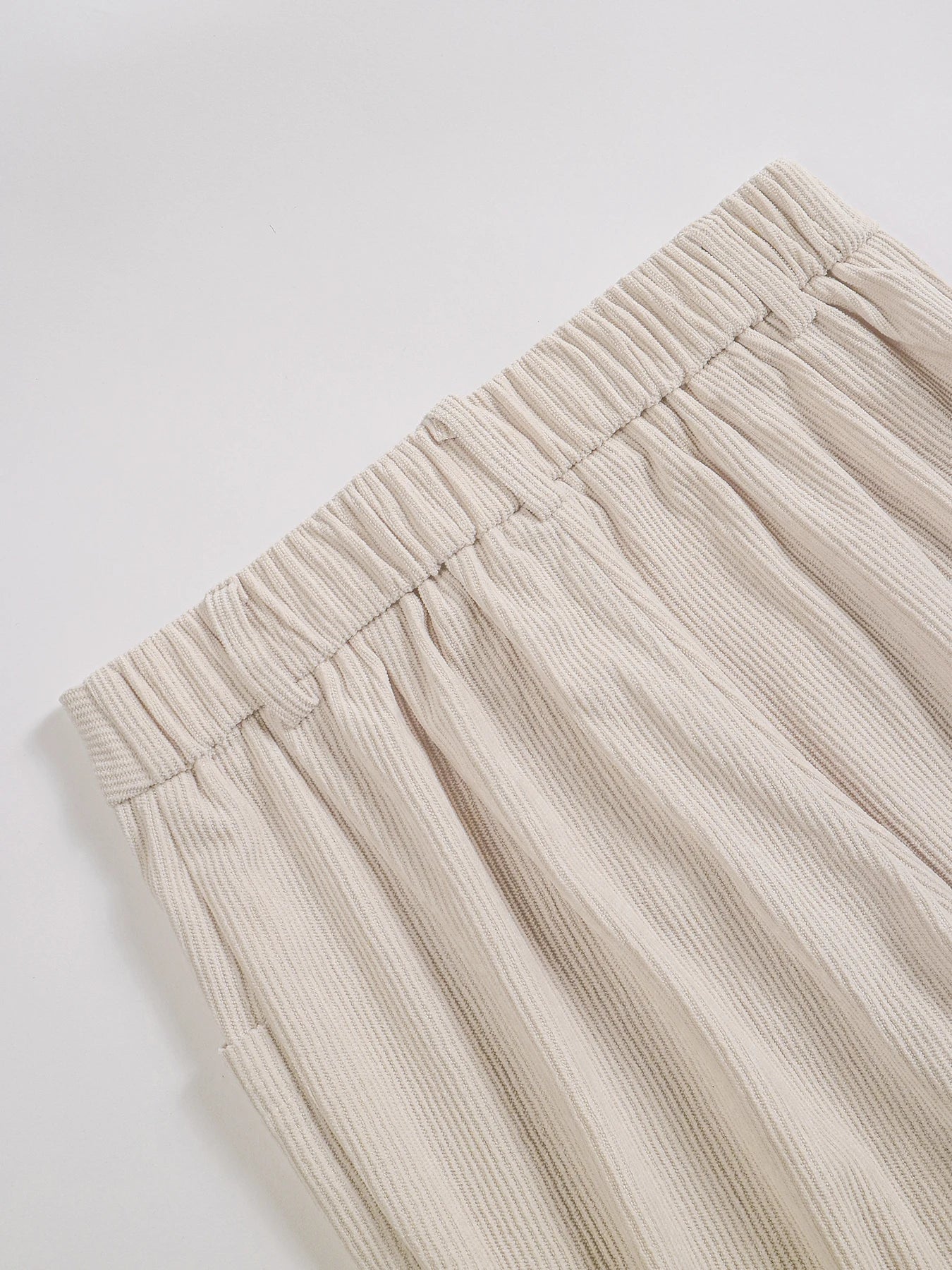 Women's High Waist Corduroy Wide Leg Pants, Casual Fall Winter Long Trousers with Pockets, Ladies Fashionable Relaxed Fit Bottom
