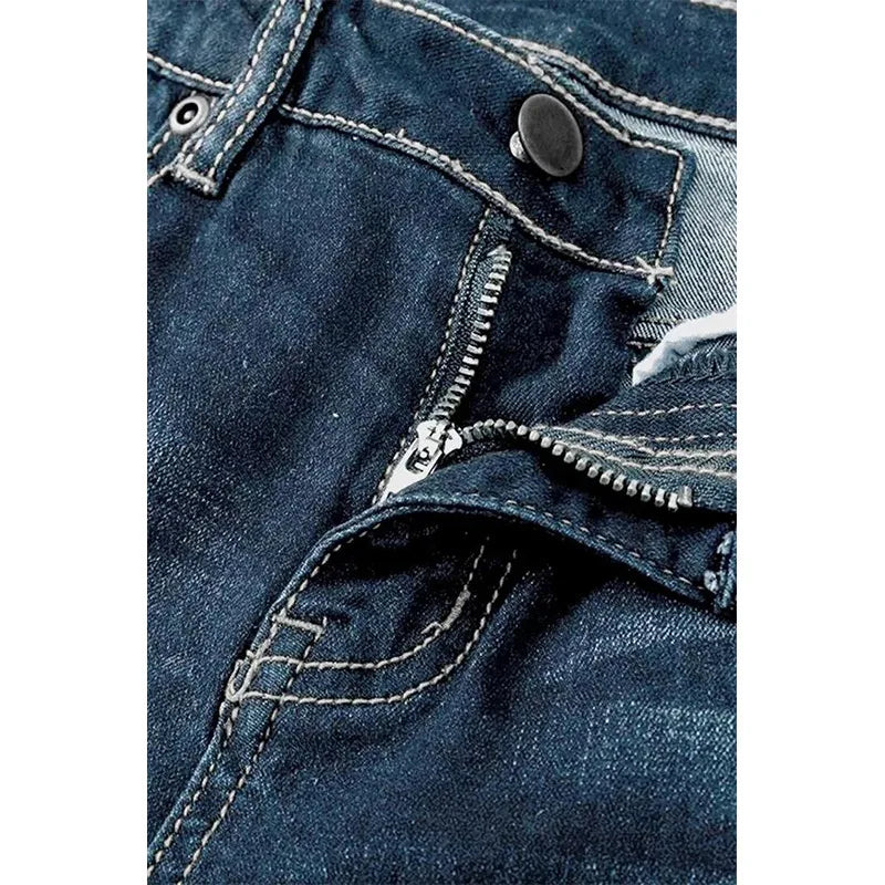 Women Pants with Low-rise Ripped Jeans Retro Fashion Trousers Korean Versatile Straight Women Wide-leg Pants Baggy Jeans Women